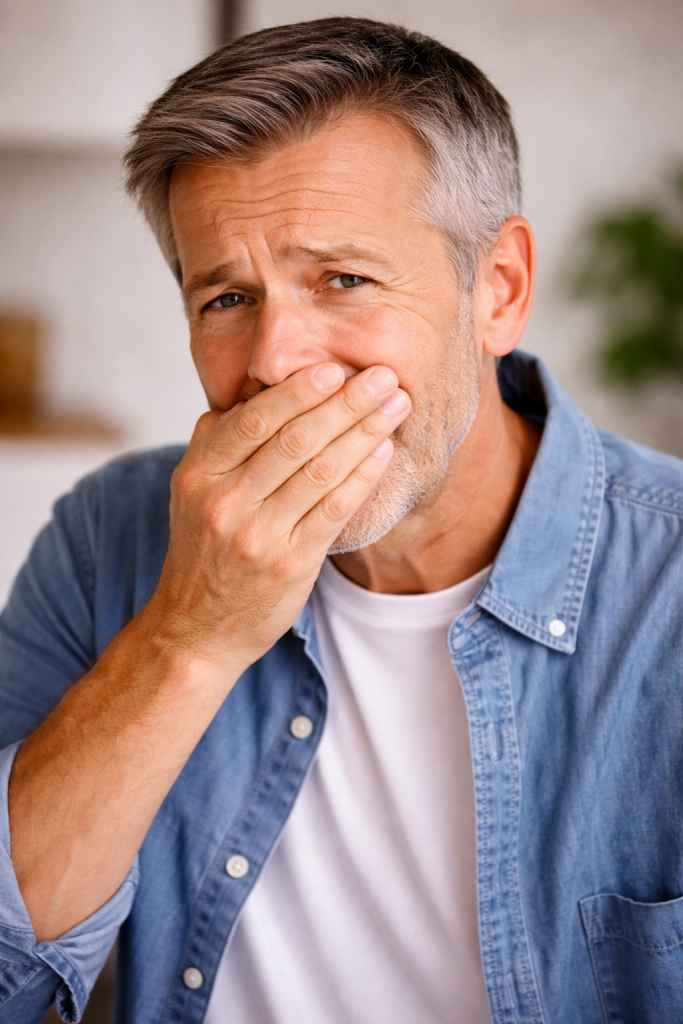 Evitas sonreír en fotos